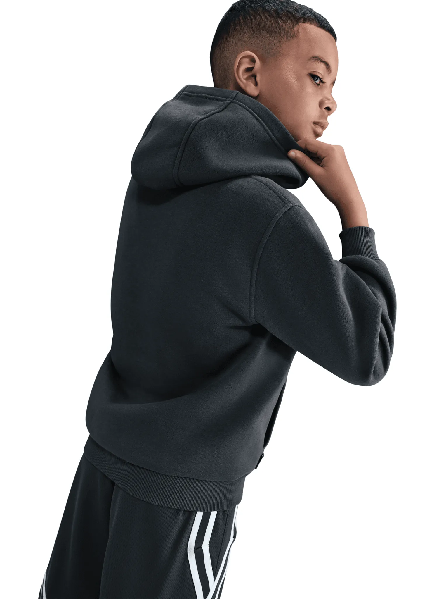 Relaxed Fit Elasticated Waistband Sportswear Club Fleece Pullover Hoodie Youth