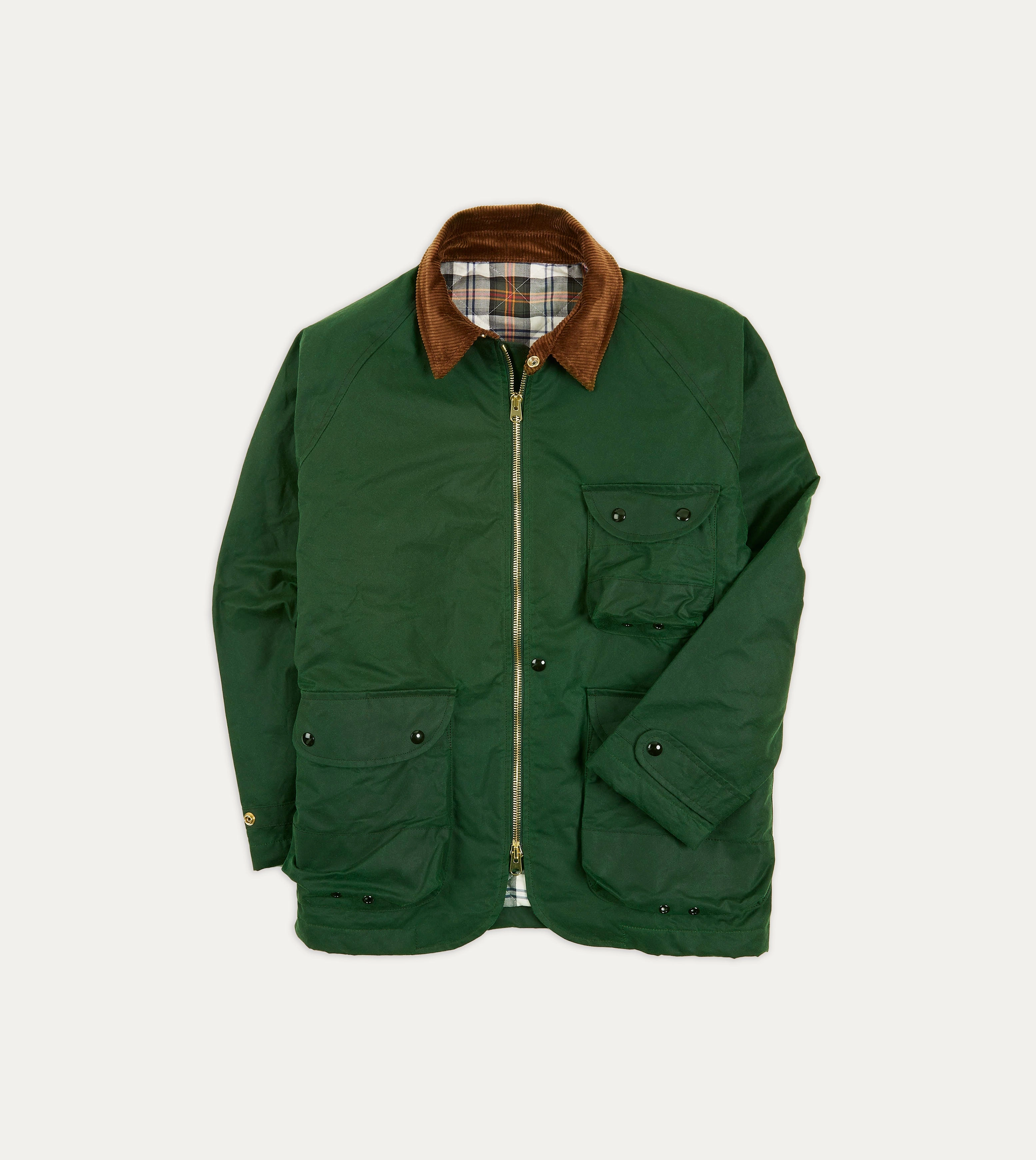 Moment Easy Fit Green Waxed Coverall Jacket