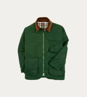 Moment Easy Fit Green Waxed Coverall Jacket