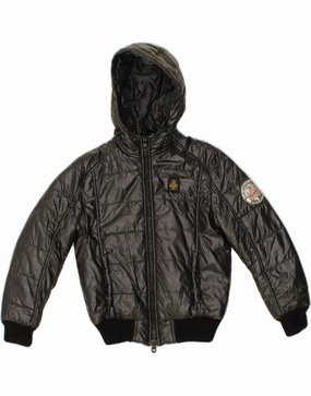 REFRIGIWEAR Boys Hooded Padded Jacket 7-8 Years Black Polyester Introduce
