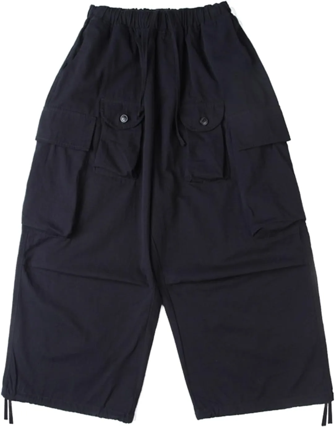 Spring and Summer Cargo Pants Multi-Pocket Casual Pants(Black,L)