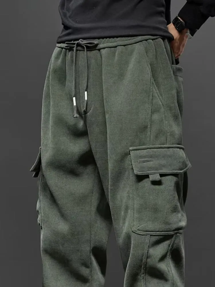 Spring Autumn Style Elastic Waist Casual Pants for Men Straight Harem Jogging Sports Long Pants