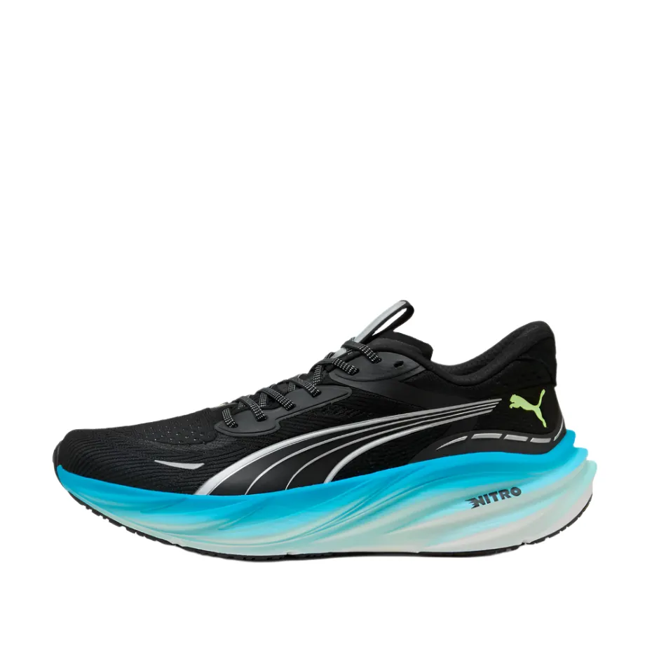 10k - running shoes PUMA Men's Magnify NITRO 3 Running Shoes in PUMA Black/Speed Blue AW25