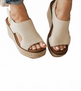 Step Bold Women's Wedges In Ivory