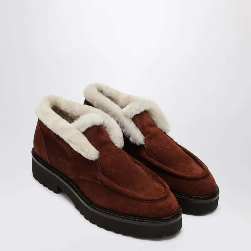 Lightweight Shoes Park Stroll Doucal''s Women's Suede Moccasin With Fur