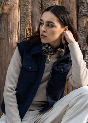 PASSERELLE II - Trucker Collar Pullover Sweater | 100% Wool (BEIGE) Everyday knitwear Warm Outfit