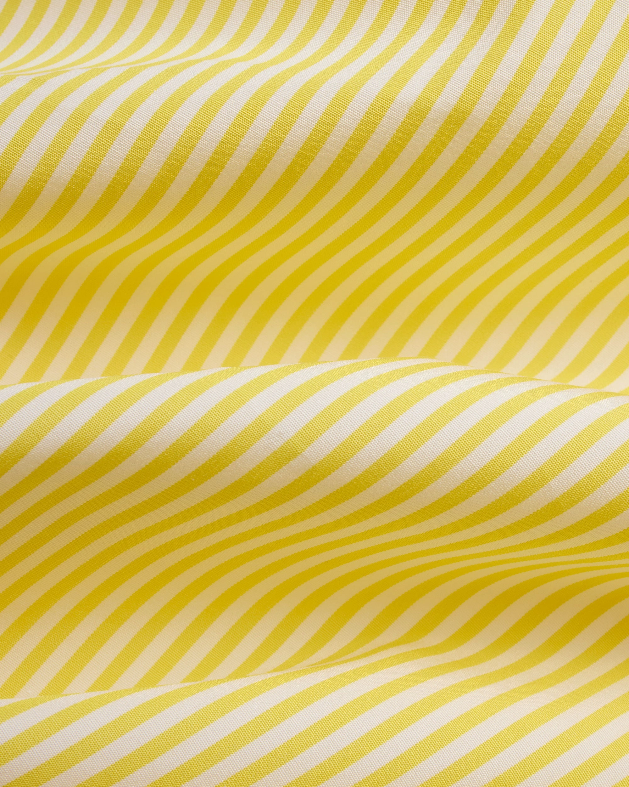 Made-in-USA Thomas Mason Yellow Bengal Stripe Spread Collar Dress Shirt - Regular Fit Stylish Design Winter Comfort