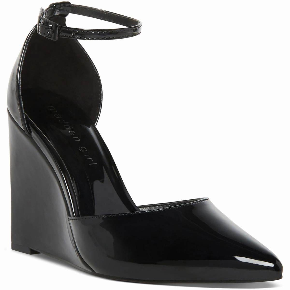 Statement Look Street Glow Standout Womens Patent Pointed Toe Wedge Heels