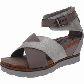 core strength Fabric Sole Teamwork Womens Leather Metallic Wedge Sandals