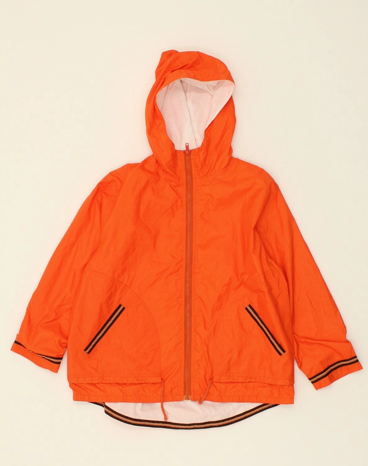 Soft inner layer STEFANEL Boys Graphic Hooded Rain Jacket 11-12 Years Red Nylon