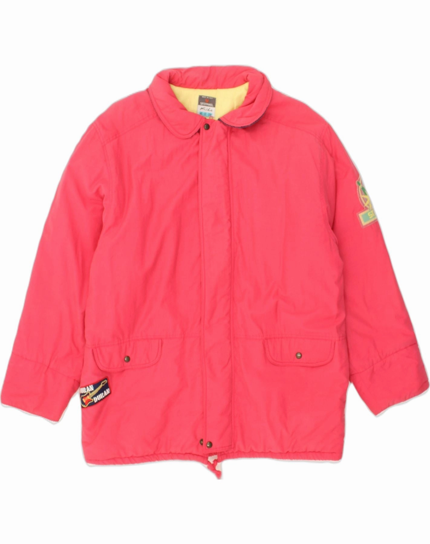 Equity Outdoors Day STEFANEL Boys Loose Fit Graphic Padded Jacket 11-12 Years Pink Cotton