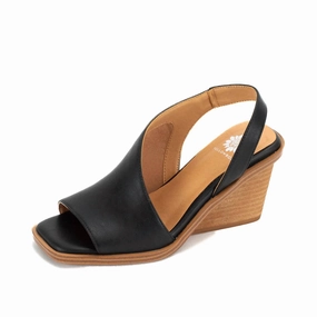 Women's Valdosta Slingback Wedge Sandal In Black Move Confidently Brand Tone