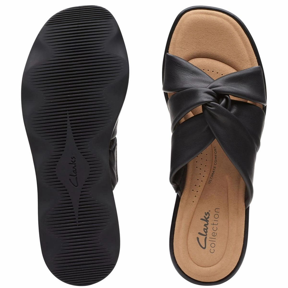 Stable Rise Clara Charm Womens Faux Leather Cushioned Footbed Wedge Sandals