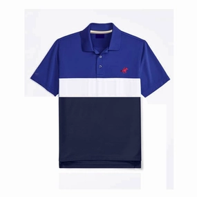 Stessors Polo Blue Stripe Non Iron Finish
