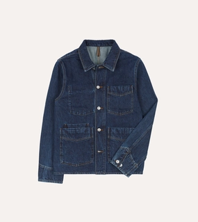 Stone Wash Denim Work Jacket suitable for religious ceremonies Mid-layer