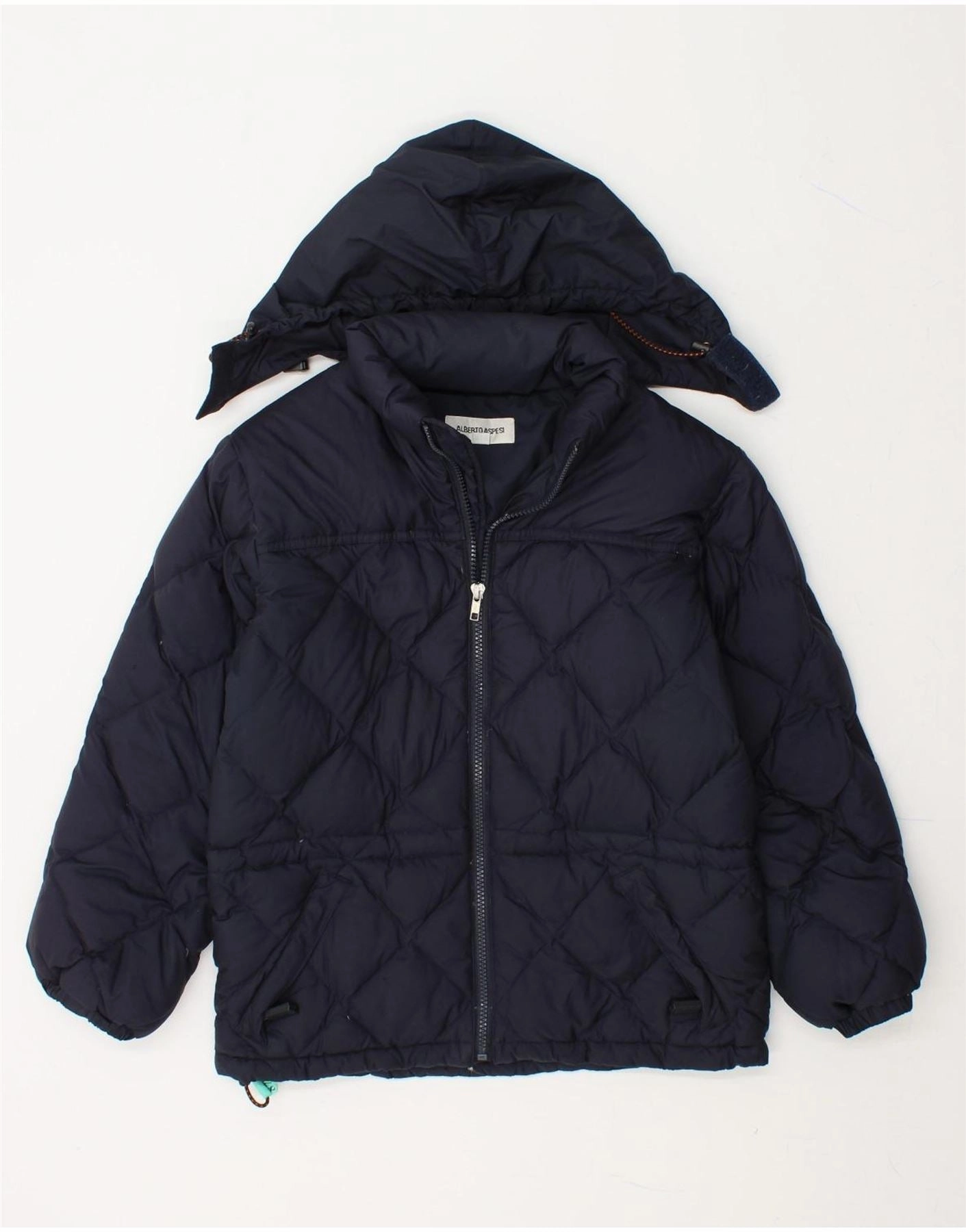 ALBERTO ASPESI Boys Hooded Padded Jacket 10-11 Years Medium Navy Blue Surf