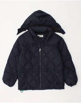 ALBERTO ASPESI Boys Hooded Padded Jacket 10-11 Years Medium Navy Blue Surf