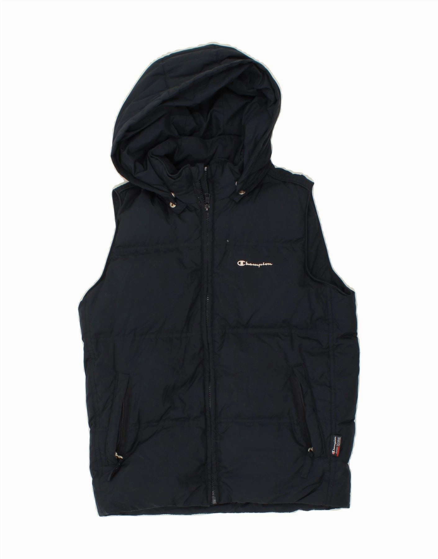Lightweight Outerwear cultural festival CHAMPION Boys Hooded Padded Gilet 9-10 Years Medium  Navy Blue Polyester