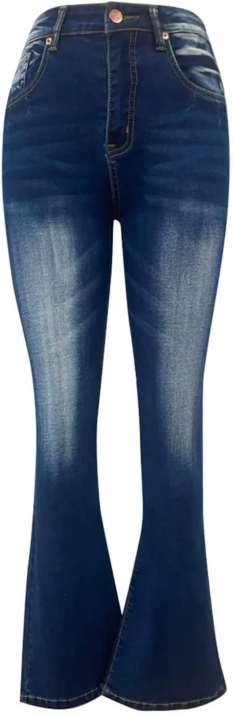 Straight Leg Jeans for Women 2025 Loose Fit Stretchy Tummy Control Jeans Trendy Baggy High Waist Jeans