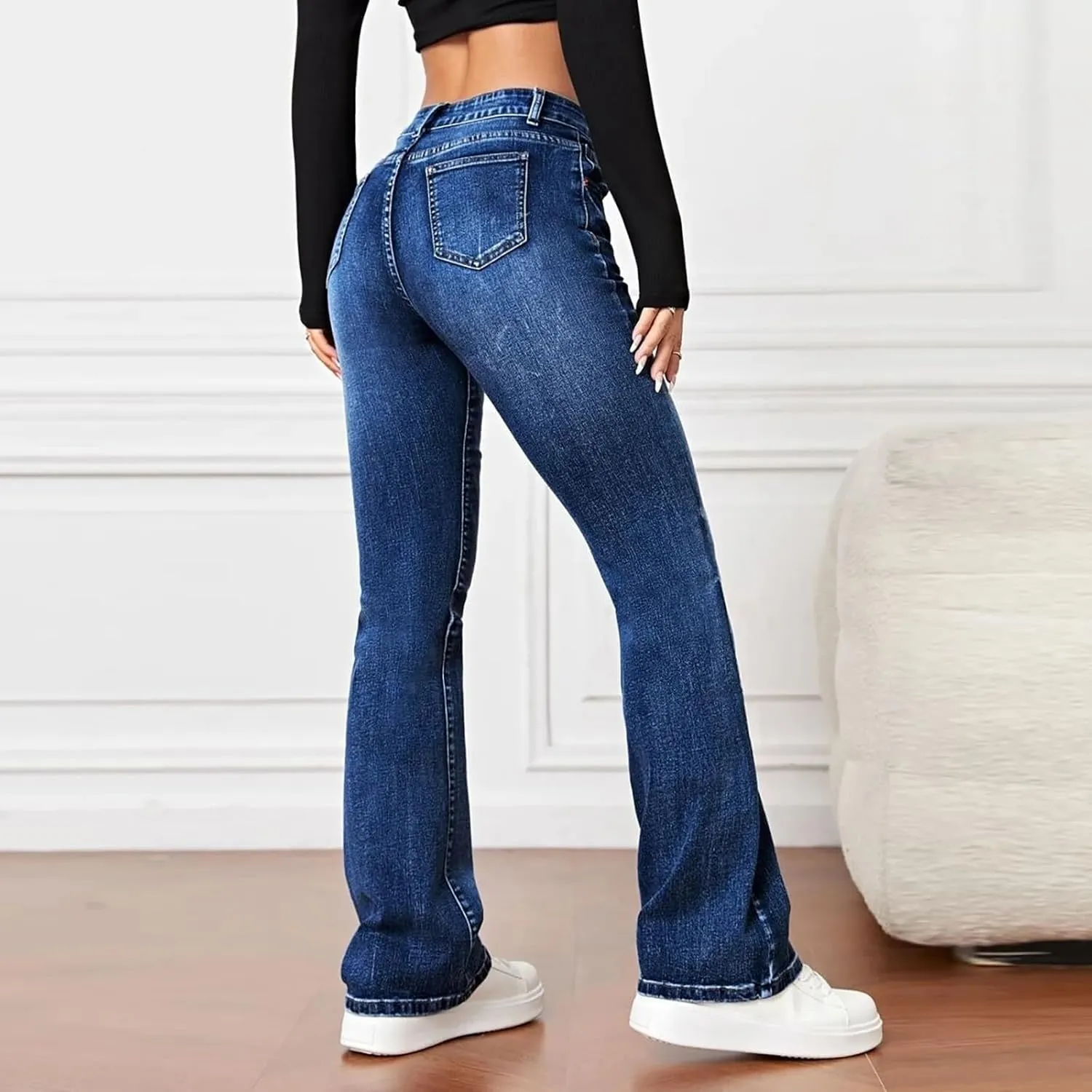 Straight Leg Jeans for Women 2025 Loose Fit Stretchy Tummy Control Jeans Trendy Baggy High Waist Jeans