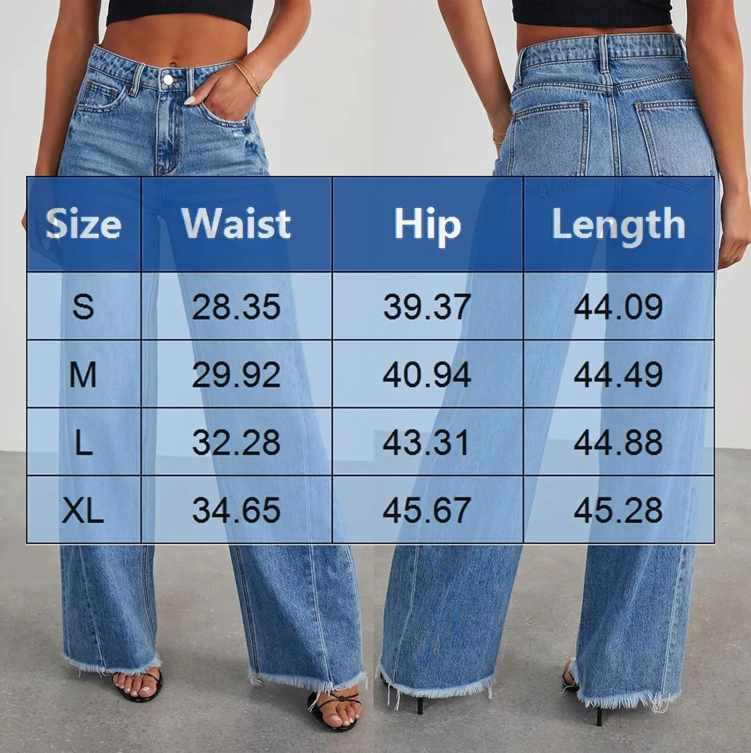 Straight Leg Jeans for Women 2025 Loose Fit Stretchy Tummy Control Jeans Trendy Baggy High Waist Jeans