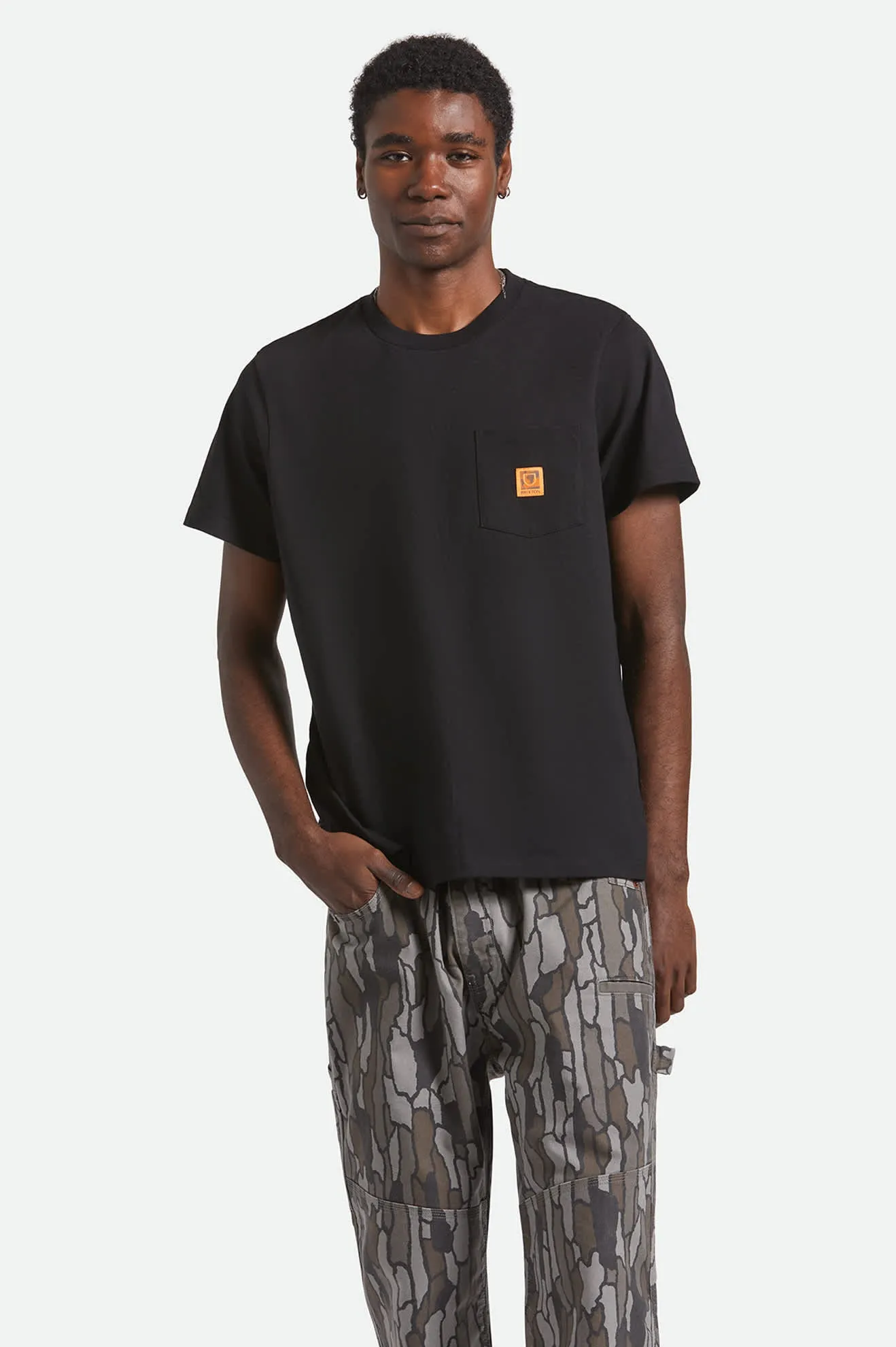 Union Heavyweight S/S Boxy Pocket T-Shirt - Black Stretch Jersey Knit Cozy Look