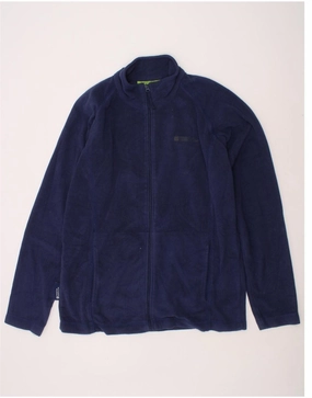 MOUNTAIN WAREHOUSE Boys Fleece Jacket 12-13 Years Navy Blue Polyester Smooth Surface