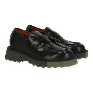 Off White Womens Black/Green Loafer Food Spot