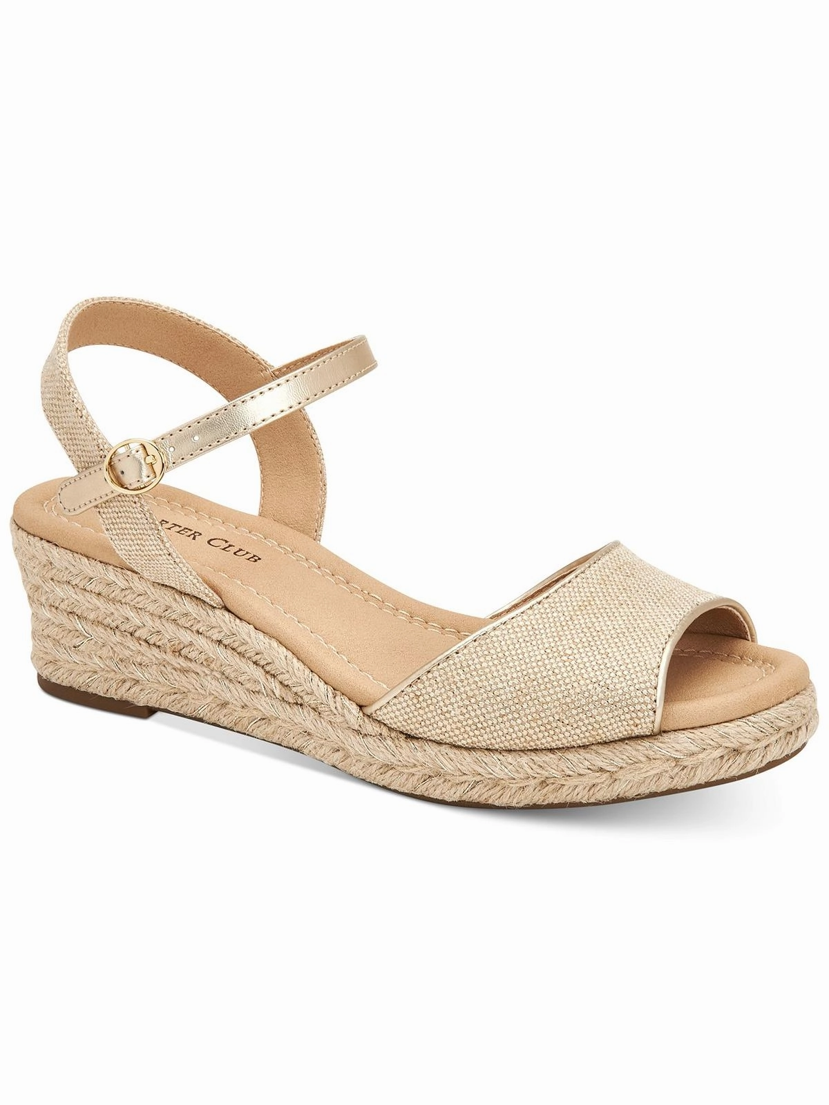Flex Pad Luchia Womens Canvas Buckle Wedge Sandals