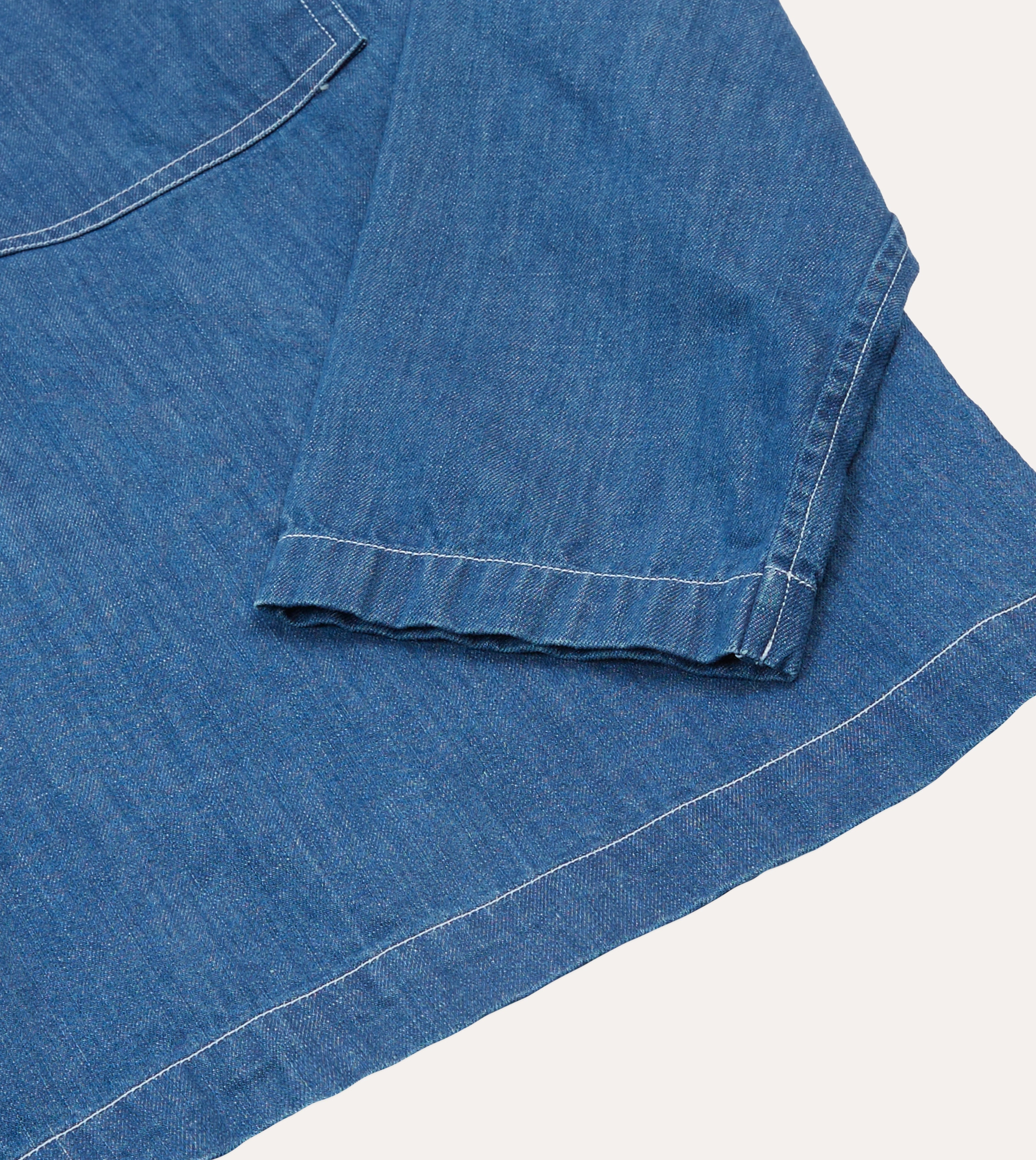 Blue Denim Spread Collar Popover Shirt Trendsetting Timeless Classic