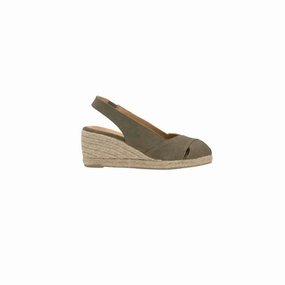 Brand Base Women's Diana Peep-Toe Espadrille In Olive