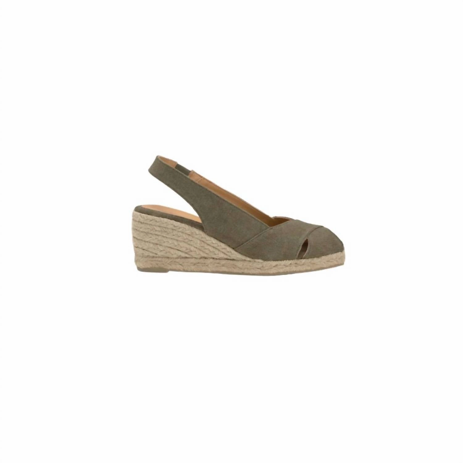 Women's Diana Peep-Toe Espadrille In Olive Smart Choice Label Look