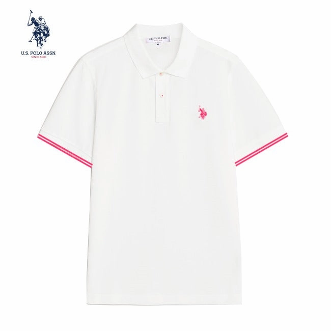 USPA ASSN WHITE MEN POLO Stylish Fit