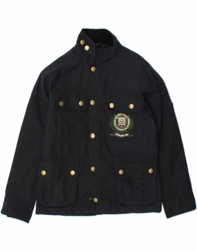 BARBOUR Boys Utility Jacket 6-7 Years Black Polyester Allow