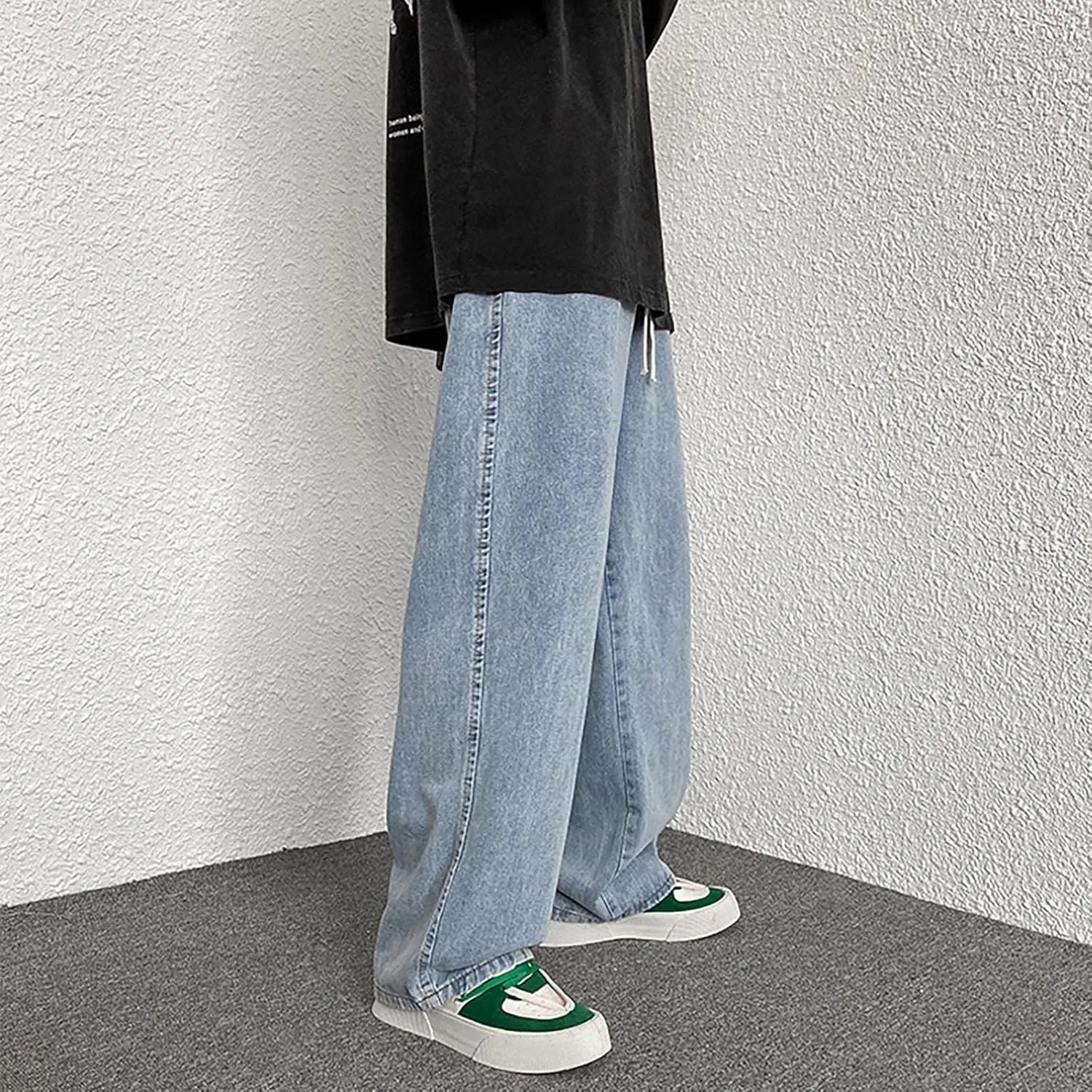 Stretch Jeans Men Classic Straight Fit Stretch Jeans Jeans for Men Hip Hop Jeans Soft Flexible