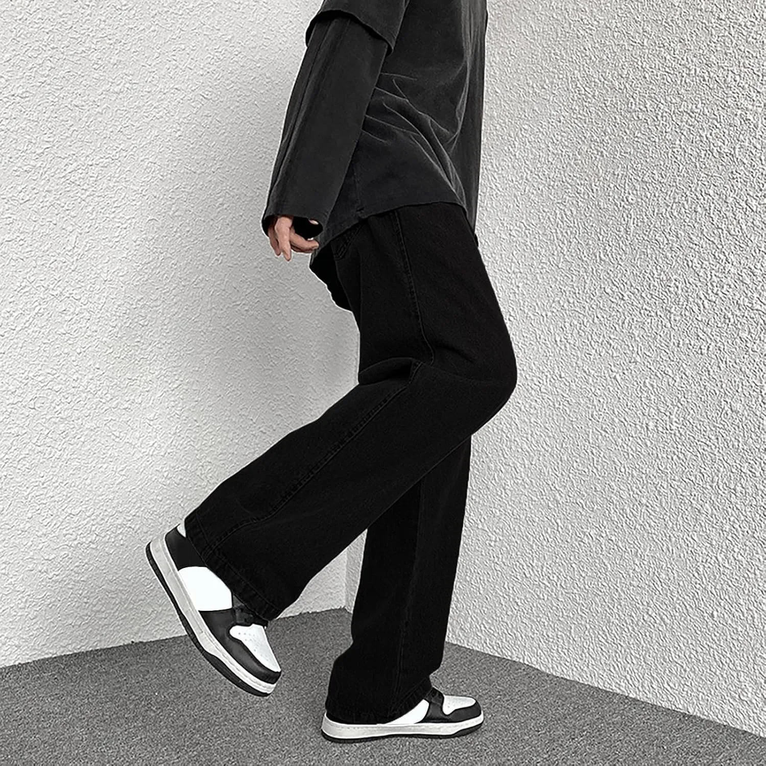 Stretch Jeans Men Classic Straight Fit Stretch Jeans Jeans for Men Hip Hop Jeans Soft Flexible