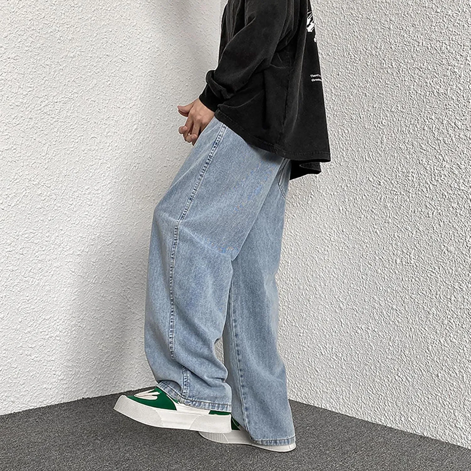 Stretch Jeans Men Classic Straight Fit Stretch Jeans Jeans for Men Hip Hop Jeans Soft Flexible