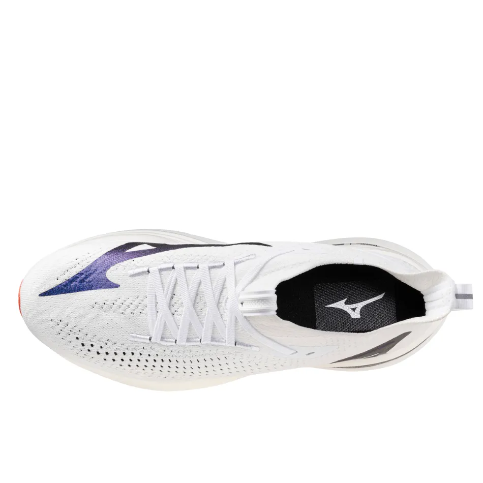 Mizuno Men's Neo Vista 2 Running Shoes in White/White/Iris Bloom AW25 moisture - wicking footwear