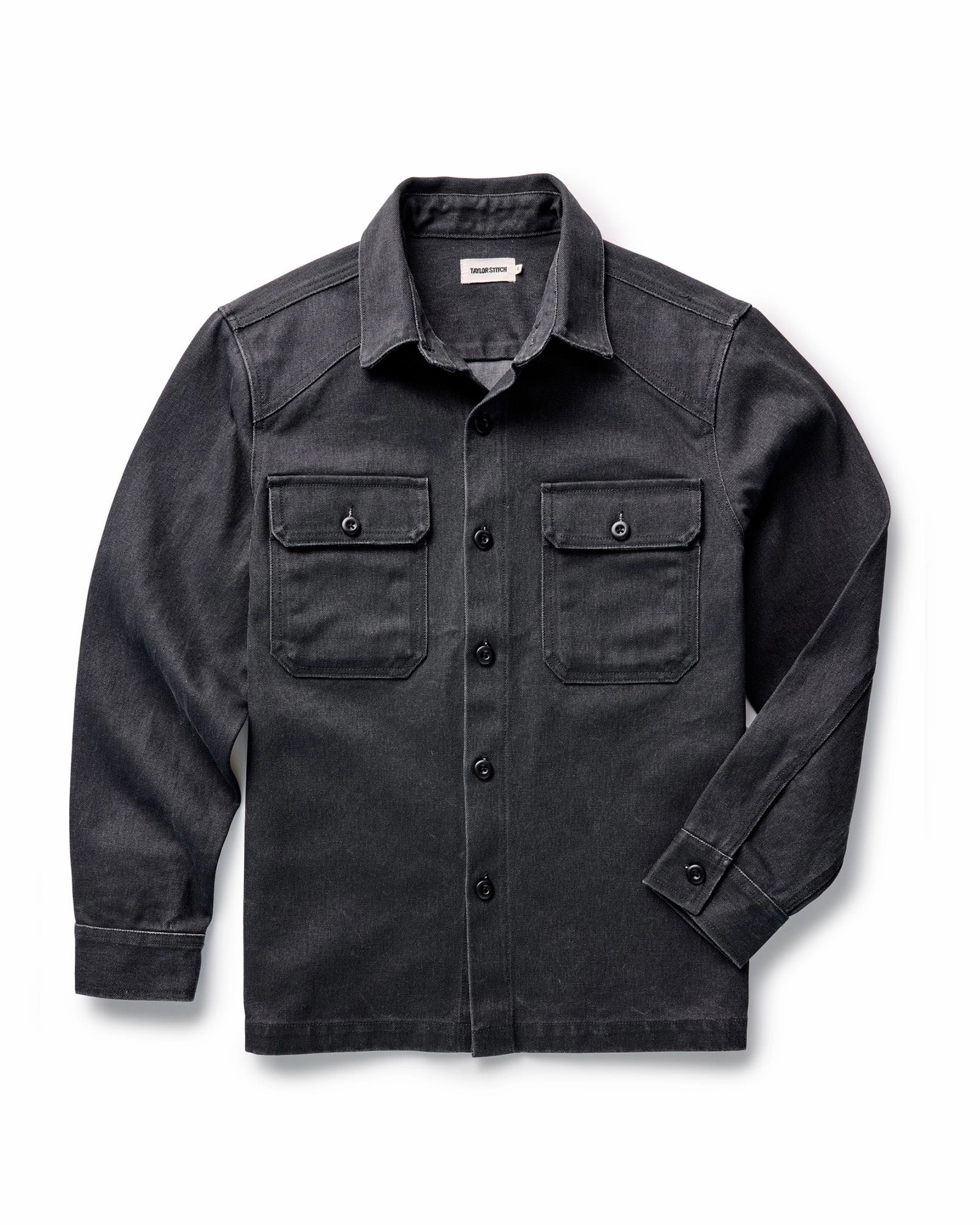 The Shop Shirt in Coal Chipped Canvas High-End Fashion