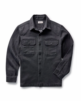 The Shop Shirt in Coal Chipped Canvas High-End Fashion