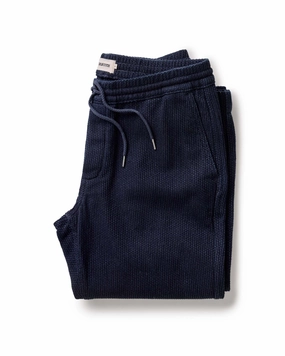 Wind Resistance Casual Flex The Apres Pant in Rinsed Indigo Sashiko