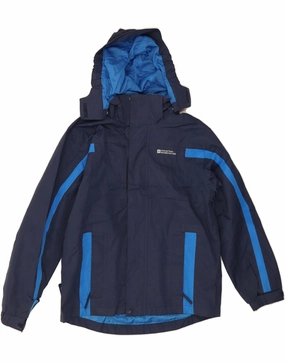 MOUNTAIN WAREHOUSE Boys Windbreaker Jacket 11-12 Years Navy Blue Rainy Season Stretchable Material