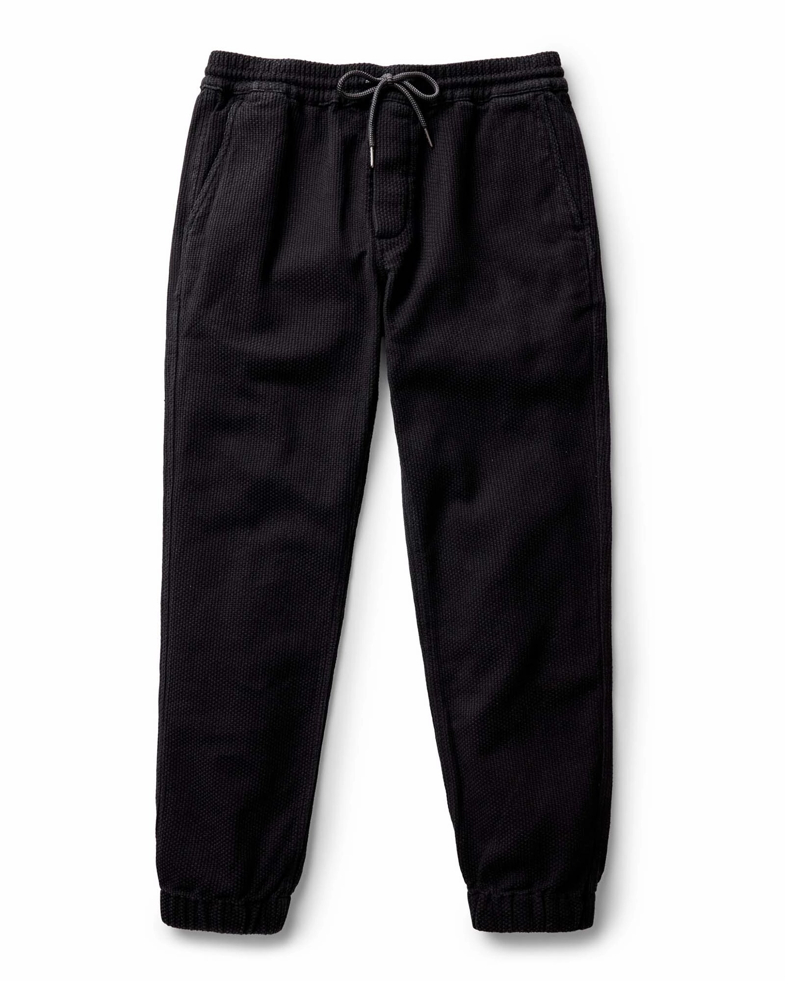 Slim Silhouette The Apres Pant in Black Indigo Sashiko