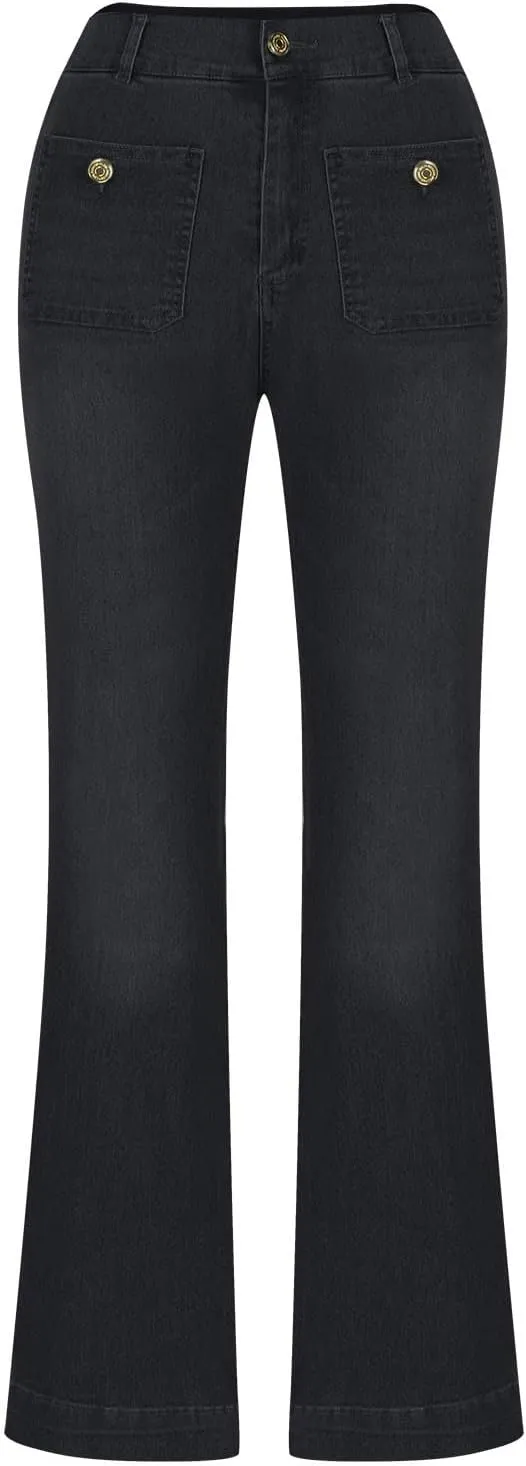 Stretchy Jeans for Women Y2k High Waisted Flare Jeans Fashion Straight Leg Denim Pants Totally Shape Bootcut Jeans