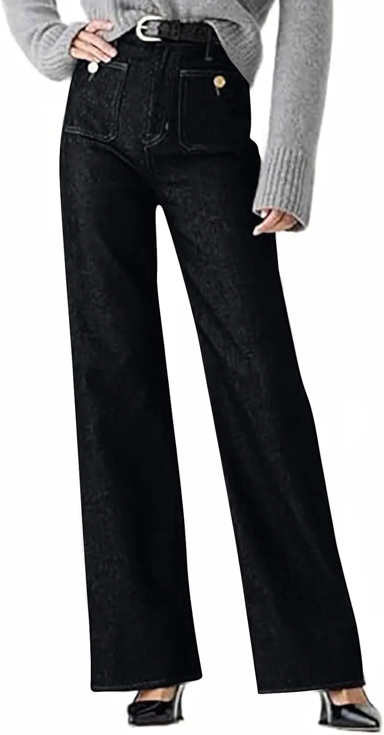 Stretchy Jeans for Women Y2k High Waisted Flare Jeans Fashion Straight Leg Denim Pants Totally Shape Bootcut Jeans
