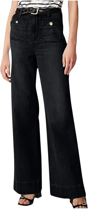 Stretchy Jeans for Women Y2k High Waisted Flare Jeans Fashion Straight Leg Denim Pants Totally Shape Bootcut Jeans