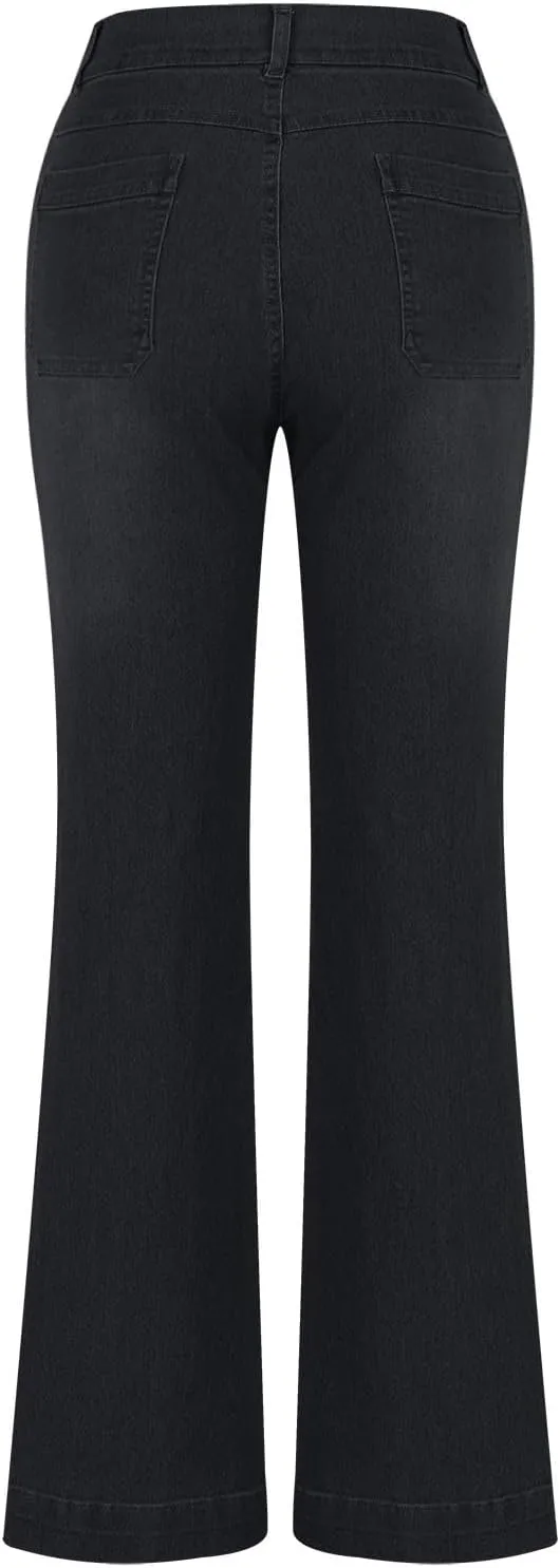 Stretchy Jeans for Women Y2k High Waisted Flare Jeans Fashion Straight Leg Denim Pants Totally Shape Bootcut Jeans