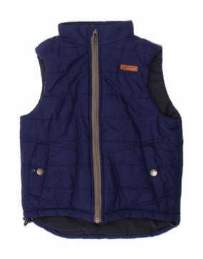BEN SHERMAN Boys Padded Gilet 3-4 Years Navy Blue Nylon Light Layer Makeup