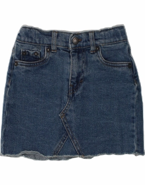 LEVI'S Girls Denim Skirt 4-5 Years W20  Blue Cotton Grace Vibe Summer Staple