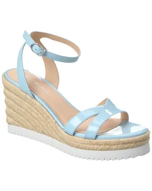 Power Street Stuart Weitzman Catlina Patent Espadrille Wedge Sandal